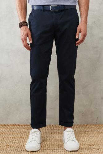 AC&Co / Altınyıldız Classics Men's Navy Blue Slim Fit Slim Fit Flexible Chino Pants with Side Pockets.