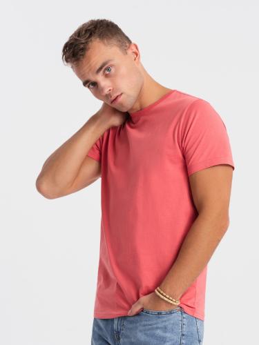 Ombre BASIC men's classic cotton T-shirt - pink