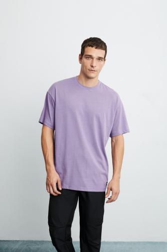 GRIMELANGE Jett Ανδρικό Oversize Fit 100% Βαμβακερό T-shirt με παχιά υφή