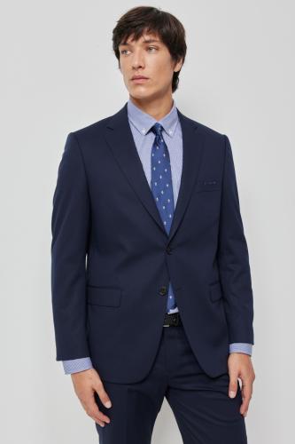 ALTINYILDIZ CLASSICS Men's Navy Blue Regular Fit Relaxed Cut Mono Collar Suit
