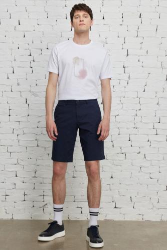 AC&Co / Altınyıldız Classics Men's Navy Blue Slim Fit Slim Fit Side Pocket Dobby Shorts