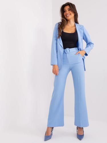 Light blue suit trousers with pockets