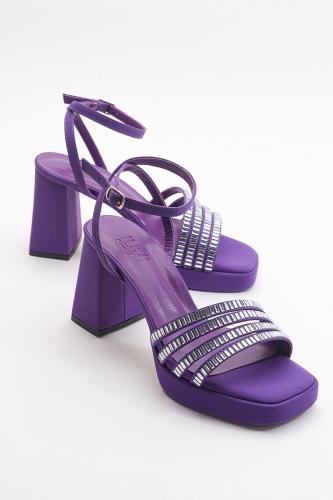 LuviShoes Nove Purple Women's Heeled Shoes