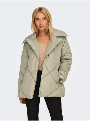 Khaki ladies quilted jacket ONLY Sussi - Women