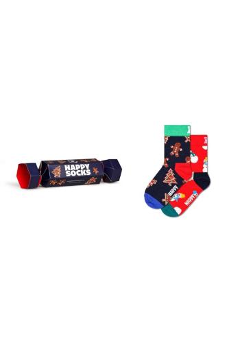 Παιδικές κάλτσες Happy Socks Holiday Socks Gift Set χρώμα: ναυτικό μπλε