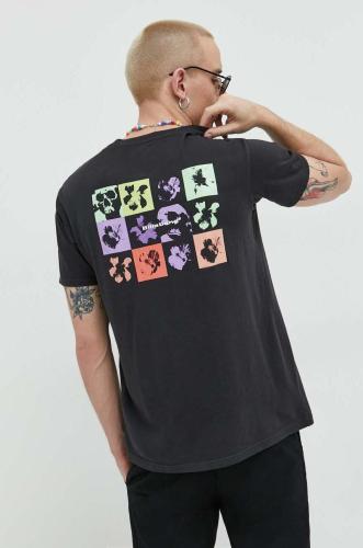 Βαμβακερό μπλουζάκι Billabong χρώμα: μαύρο