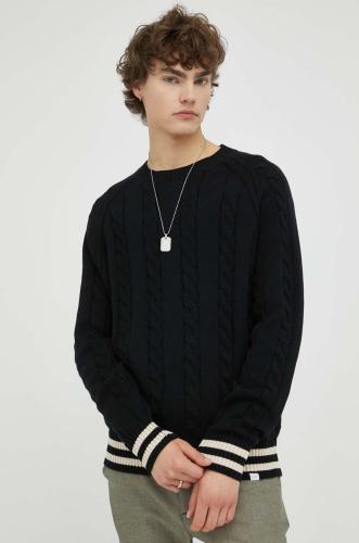 Βαμβακερό πουλόβερ Les Deux χρώμα: μαύρο