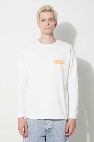 Βαμβακερή μπλούζα με μακριά μανίκια Gramicci Original Freedom Oval Longsleeve Tee χρώμα: άσπρο, G3FU.T072