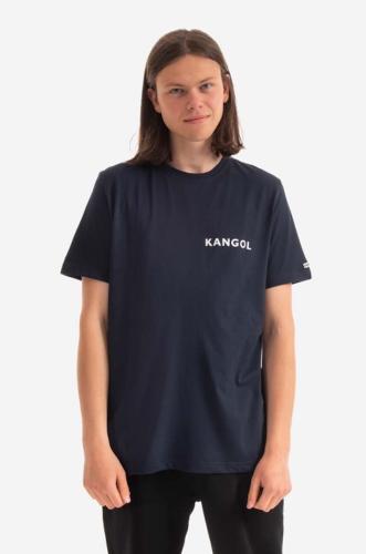 Βαμβακερό μπλουζάκι Kangol Heritage Basic χρώμα: ναυτικό μπλε