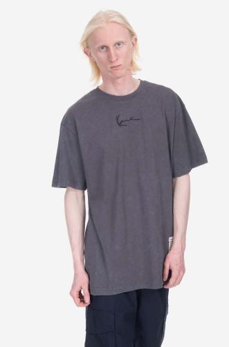 Βαμβακερό μπλουζάκι Karl Kani χρώμα: γκρι