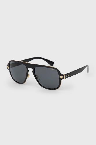 Γυαλιά ηλίου Versace ανδρικά, χρώμα: μαύρο