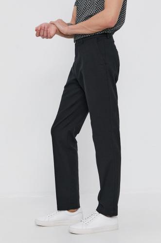 Παντελόνι Sisley ανδρικό, χρώμα: μαύρο