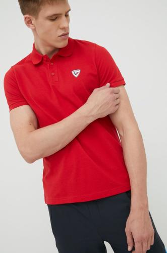 Βαμβακερό μπλουζάκι πόλο Rossignol χρώμα: κόκκινο