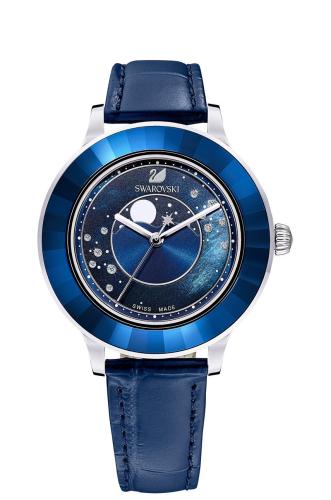 Ρολόι Swarovski γυναικείo, χρώμα: ναυτικό μπλε