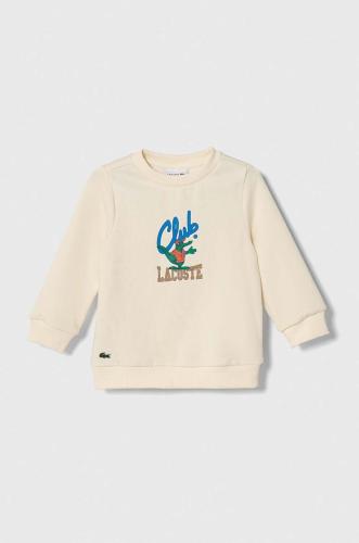 Παιδική μπλούζα Lacoste χρώμα: μπεζ