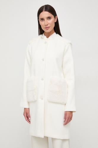 Μάλλινο παλτό Custommade χρώμα: μπεζ