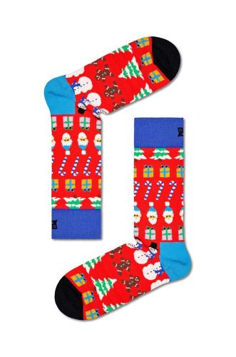 Κάλτσες Happy Socks All I Want For Christmas Sock χρώμα: κόκκινο