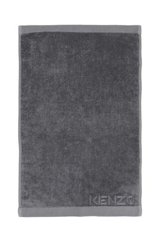 Μικρή βαμβακερή πετσέτα Kenzo Iconic Gris 55x100 cm