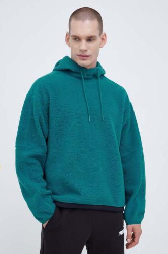 Αθλητική μπλούζα Calvin Klein Performance χρώμα: πράσινο, με κουκούλα
