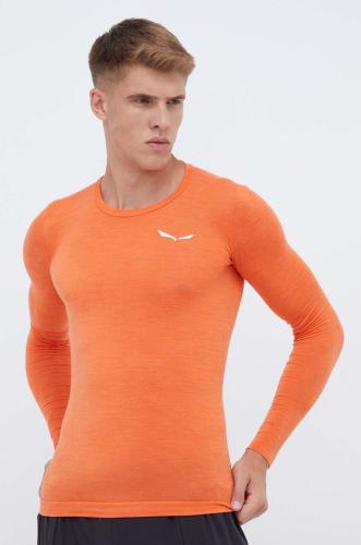 Λειτουργικό μακρυμάνικο πουκάμισο Salewa Zebru Fresh χρώμα: πορτοκαλί