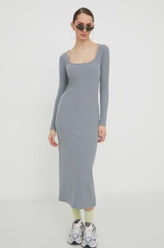 Φόρεμα Hollister Co. χρώμα: γκρι