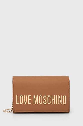 Τσάντα Love Moschino χρώμα: καφέ
