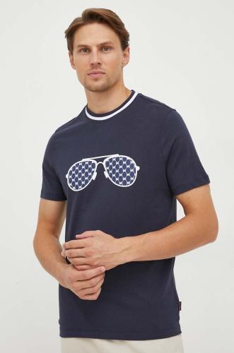 Βαμβακερό μπλουζάκι Michael Kors χρώμα: ναυτικό μπλε