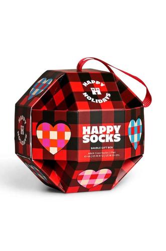 Κάλτσες Happy Socks Bauble Sock Gift Box χρώμα: κόκκινο