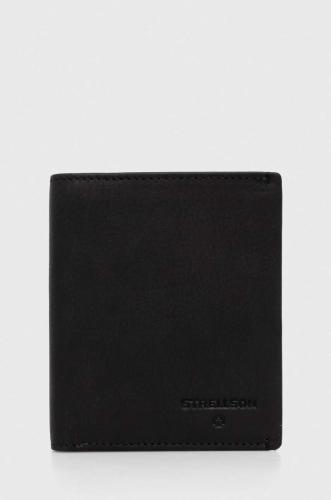 Δερμάτινο πορτοφόλι Strellson ανδρικά, χρώμα: μαύρο