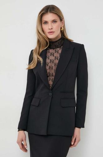 Σακάκι Elisabetta Franchi χρώμα: μαύρο