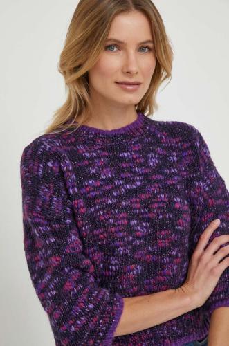 Πουλόβερ με προσθήκη μαλλιού Rich & Royal γυναικεία, χρώμα: μοβ