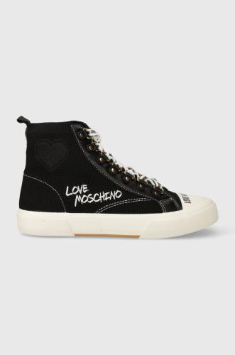Πάνινα παπούτσια Love Moschino χρώμα: μαύρο, JA15142G1IIY000A