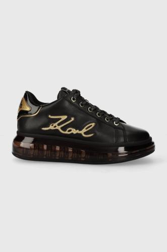 Δερμάτινα αθλητικά παπούτσια Karl Lagerfeld KAPRI KUSHION χρώμα: μαύρο, KL62611F