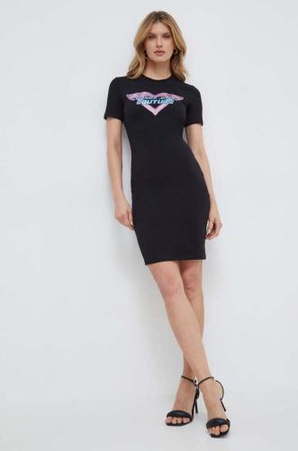 Φόρεμα Versace Jeans Couture χρώμα: μαύρο