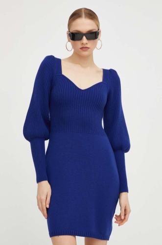 Μάλλινο φόρεμα Luisa Spagnoli χρώμα: ναυτικό μπλε