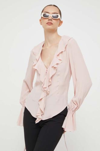 Μπλούζα με μείγμα μεταξιού Blugirl Blumarine χρώμα: ροζ