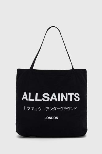 Τσάντα AllSaints χρώμα: μαύρο