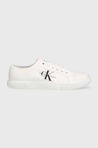 Πάνινα παπούτσια Calvin Klein Jeans ESS VULC MONO W χρώμα: άσπρο