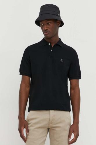 Βαμβακερό μπλουζάκι πόλο Marc O'Polo χρώμα: μαύρο