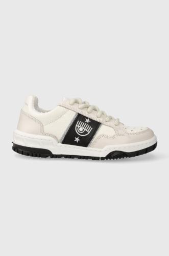 Δερμάτινα αθλητικά παπούτσια Chiara Ferragni χρώμα: άσπρο, CF3205_034 F3CF3205_034