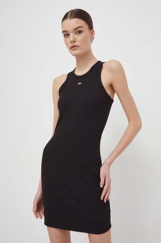 Φόρεμα Tommy Jeans χρώμα: μαύρο