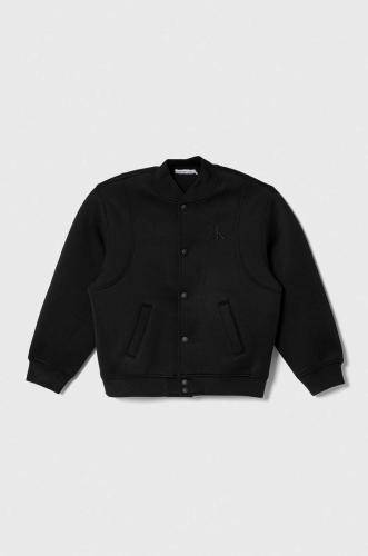 Παιδικό μπουφάν bomber Calvin Klein Jeans χρώμα: μαύρο