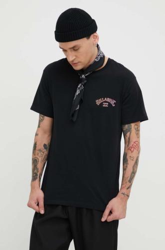 Βαμβακερό μπλουζάκι Billabong ανδρικά, χρώμα: μαύρο