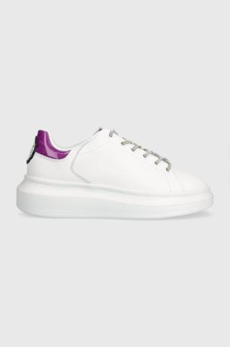 Δερμάτινα αθλητικά παπούτσια Just Cavalli χρώμα: άσπρο, 76RA3SB1