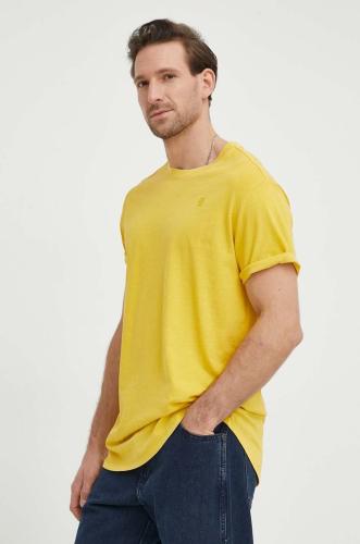 Βαμβακερό μπλουζάκι G-Star Raw x Sofi Tukker ανδρικό, χρώμα: κίτρινο