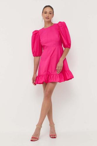 Βαμβακερό φόρεμα Custommade χρώμα: ροζ