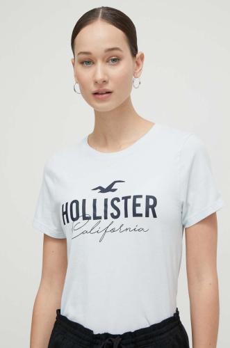 Βαμβακερό μπλουζάκι Hollister Co. γυναικεία