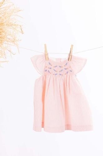 Βρεφικό βαμβακερό φόρεμα Tartine et Chocolat χρώμα: ροζ