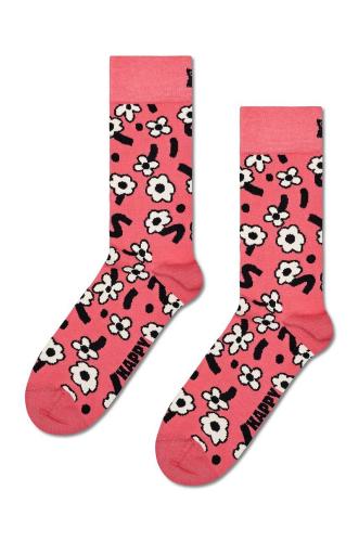 Κάλτσες Happy Socks Dancing Flower Sock χρώμα: ροζ