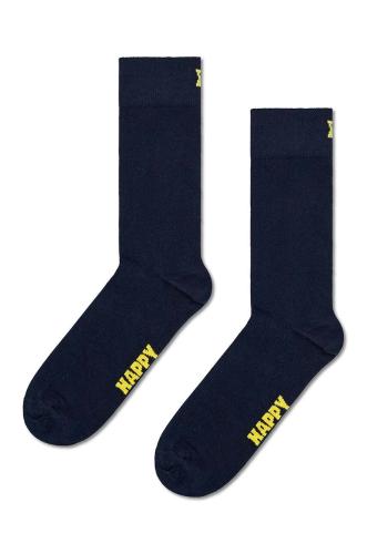 Κάλτσες Happy Socks Solid Sock χρώμα: ναυτικό μπλε